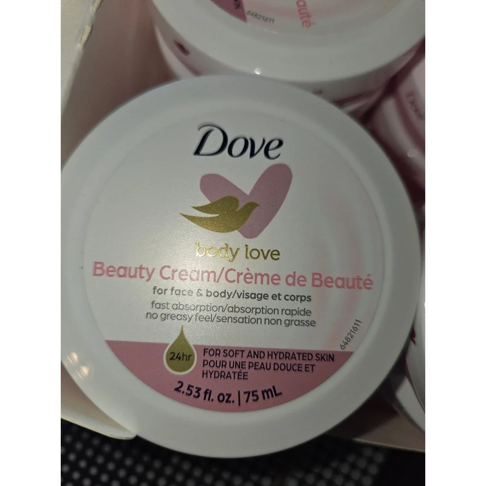 Dove Body Love Beauty Cream for Face and Body 2.53 fl oz 75ml Lot of 12 Jars